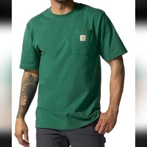 Carhartt Men's Green Short Sleeve Pocket Original Fit T-shirt Size 2XL